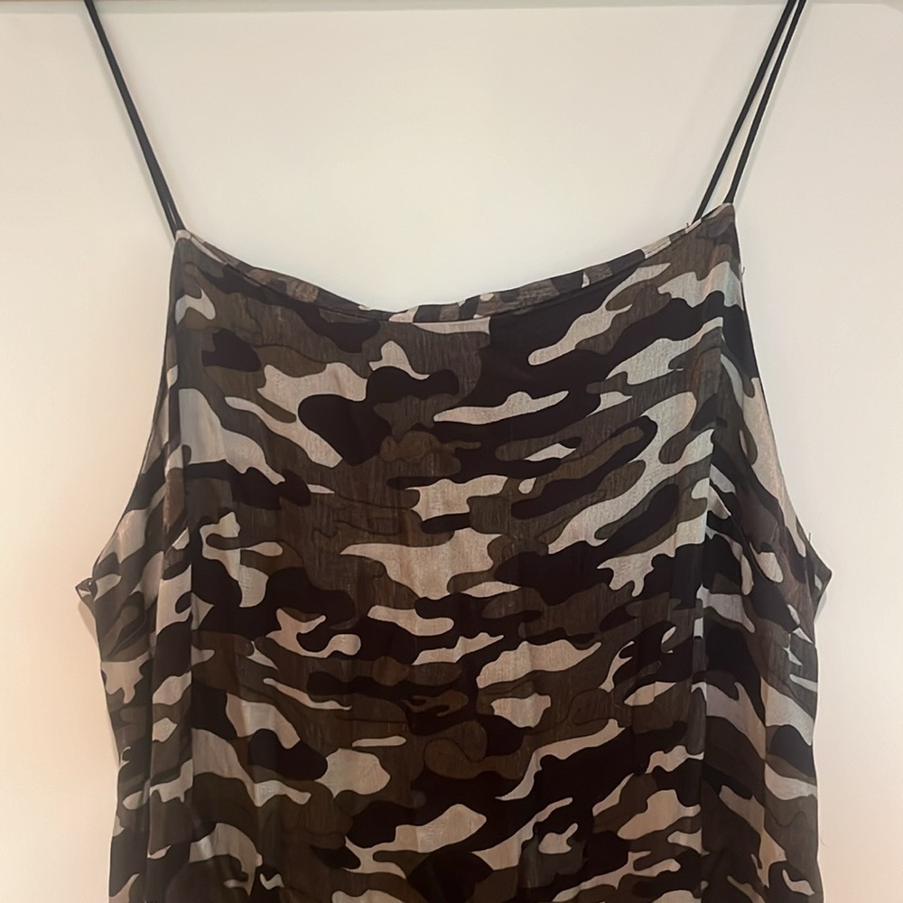 TOPSHOP Slip dress camo